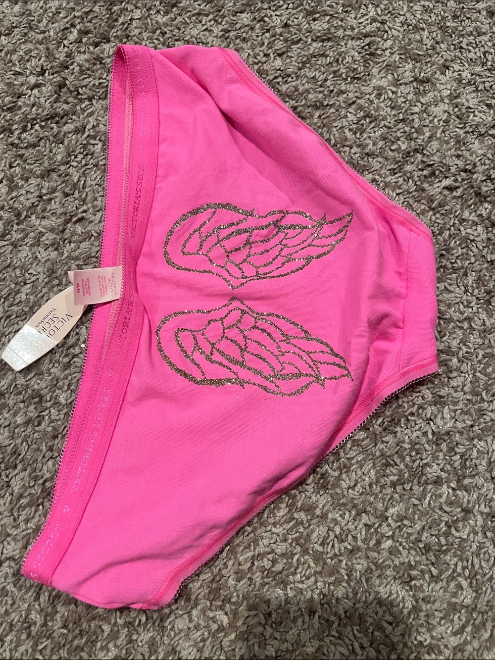 PINK Victoria's Secret Girls' Hot Pink Angel Wing Briefs NWT